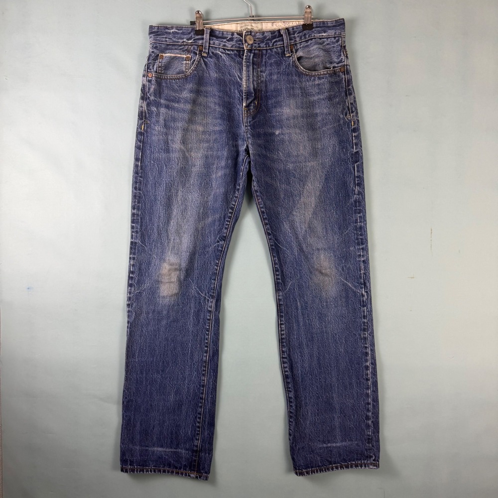 Vintage Y2K Aeropostale Essex Men's 34x32 Blue Faded Skate Straight Leg Jeans